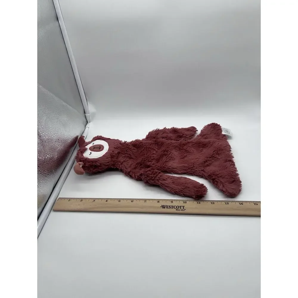 Slumberkins Snuggler Rust Brown Copper Alpaca Llama Lovey Blanket Sewn Eyes